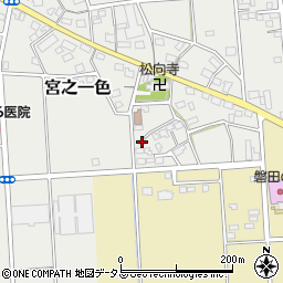 静岡県磐田市宮之一色437周辺の地図
