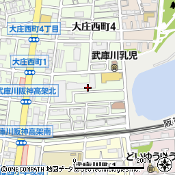 兵庫県尼崎市大庄西町4丁目4周辺の地図