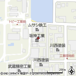 坂神工業株式会社周辺の地図