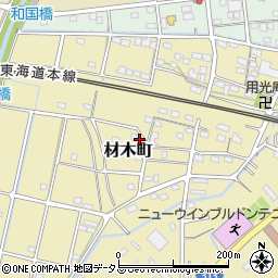 静岡県浜松市中央区材木町410周辺の地図