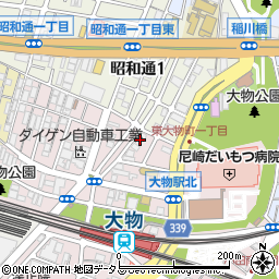 兵庫県尼崎市東大物町1丁目7-10周辺の地図