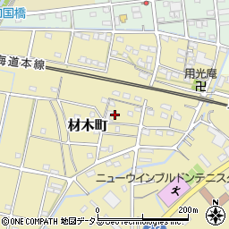 静岡県浜松市中央区材木町442周辺の地図