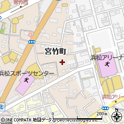 静岡県浜松市中央区宮竹町周辺の地図