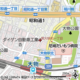 兵庫県尼崎市東大物町1丁目7-12周辺の地図