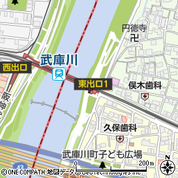 武庫川駅周辺の地図