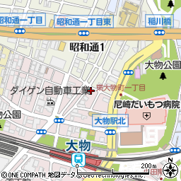 兵庫県尼崎市東大物町1丁目7-11周辺の地図