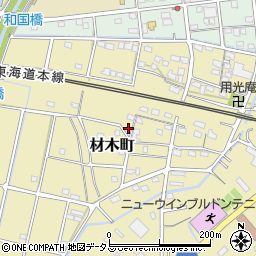 静岡県浜松市中央区材木町426周辺の地図