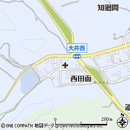 愛知県知多郡南知多町大井西田面周辺の地図