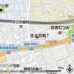 兵庫県神戸市東灘区住吉宮町7丁目周辺の地図