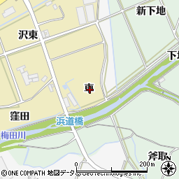 愛知県豊橋市浜道町車周辺の地図
