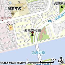 浜風南公園周辺の地図