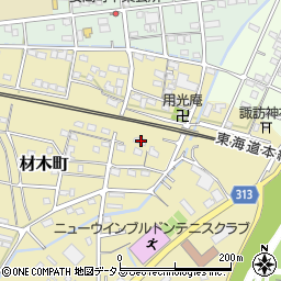 静岡県浜松市中央区材木町454周辺の地図