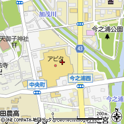 中央コンタクト　アピタ磐田店周辺の地図