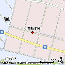 愛知県豊橋市芦原町中周辺の地図