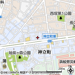 静岡県浜松市中央区神立町124周辺の地図