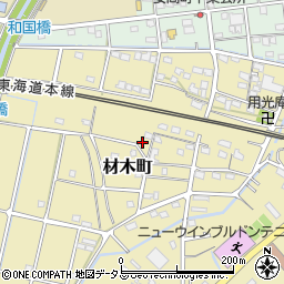 静岡県浜松市中央区材木町425周辺の地図