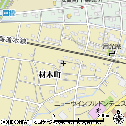 静岡県浜松市中央区材木町441周辺の地図