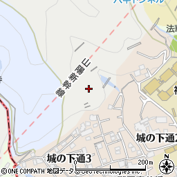 兵庫県神戸市灘区上野城下山周辺の地図
