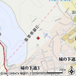 兵庫県神戸市灘区上野（城下山）周辺の地図