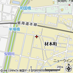 静岡県浜松市中央区材木町198周辺の地図