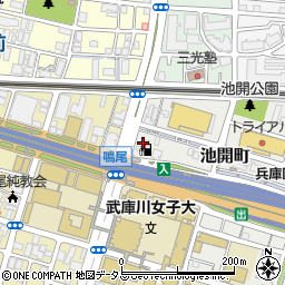 阪神米油株式会社　甲子園給油所周辺の地図