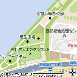 西宮浜総合公園トイレ（公園センター）周辺の地図