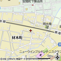 静岡県浜松市中央区材木町432周辺の地図