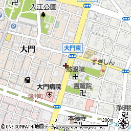三重県津市大門15-1周辺の地図