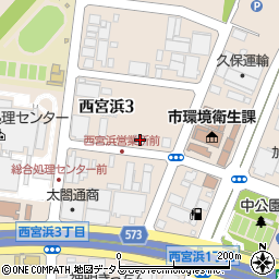 阪神バス西宮浜営業所整備場棟周辺の地図