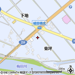 愛知県豊橋市磯辺下地町東坪45周辺の地図