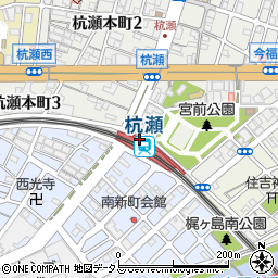 ココカラファイン杭瀬店周辺の地図