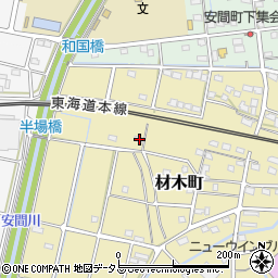 静岡県浜松市中央区材木町413周辺の地図