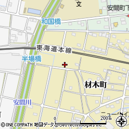 静岡県浜松市中央区材木町162周辺の地図