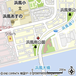 兵庫県芦屋市浜風町16周辺の地図