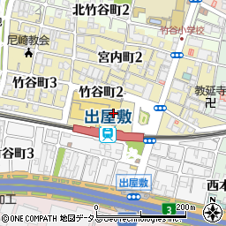 兵庫県尼崎市竹谷町2丁目周辺の地図