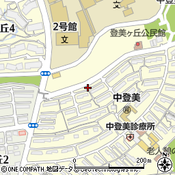 阪高ファインパーク中登美第３団地Ｅ棟駐車場周辺の地図