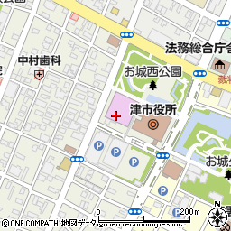 津リージョンプラザ・お城ホール周辺の地図