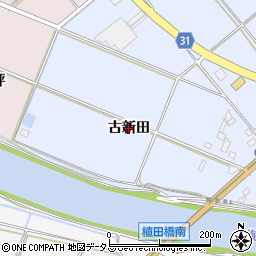 愛知県豊橋市磯辺下地町（古新田）周辺の地図