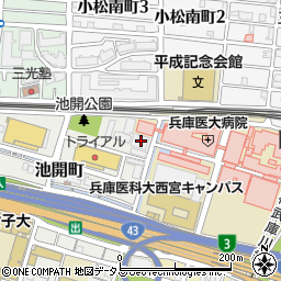 阪神調剤薬局　武庫川店周辺の地図