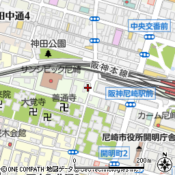 兵庫県尼崎市西御園町115周辺の地図