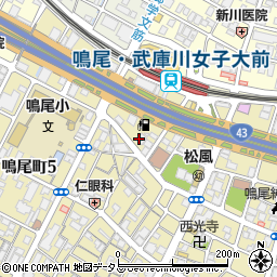 西宮能楽堂周辺の地図
