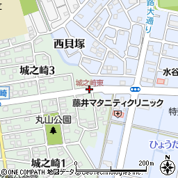 城之崎東周辺の地図