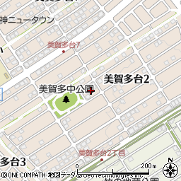 兵庫県神戸市西区美賀多台2丁目17周辺の地図