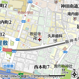 兵庫県尼崎市西本町8丁目368周辺の地図
