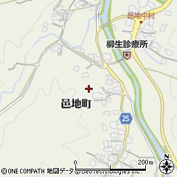 奈良県奈良市邑地町周辺の地図