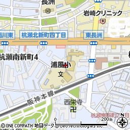 兵庫県尼崎市杭瀬南新町4丁目1周辺の地図