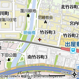 兵庫県尼崎市竹谷町3丁目139周辺の地図