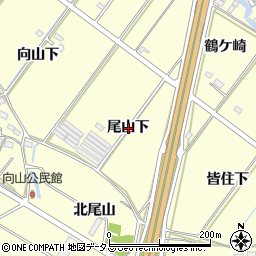 愛知県豊橋市船渡町尾山下周辺の地図