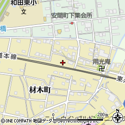 静岡県浜松市中央区材木町72周辺の地図