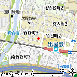 兵庫県尼崎市竹谷町3丁目122周辺の地図